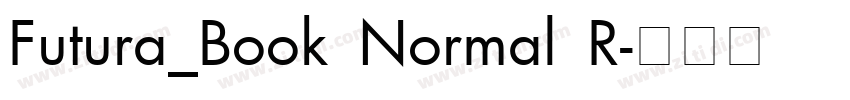 Futura_Book Normal R字体转换 Futura_Book Normal R字体转换